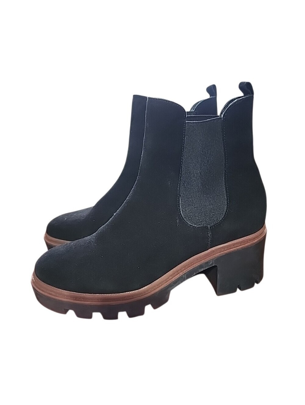 Antonio De Faria Black Suede Leather Chelsea Chukka Boots – Size 8